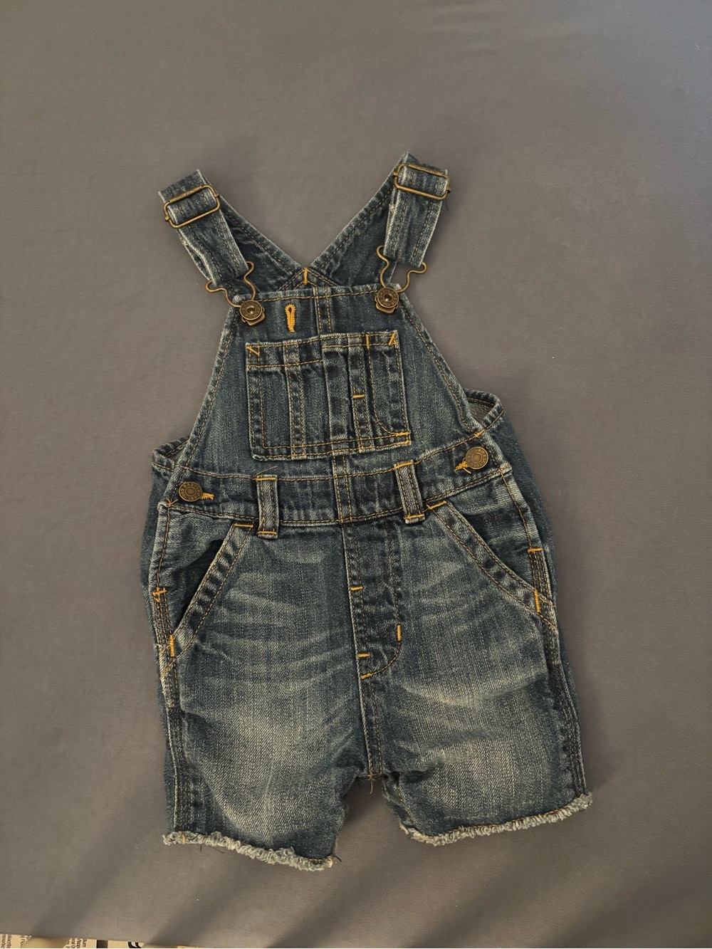 Baby GAP Washed Denim Short Overalls